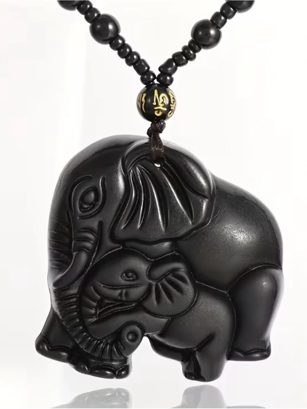 Black Elephant Pendant Necklace for Kids - Brand